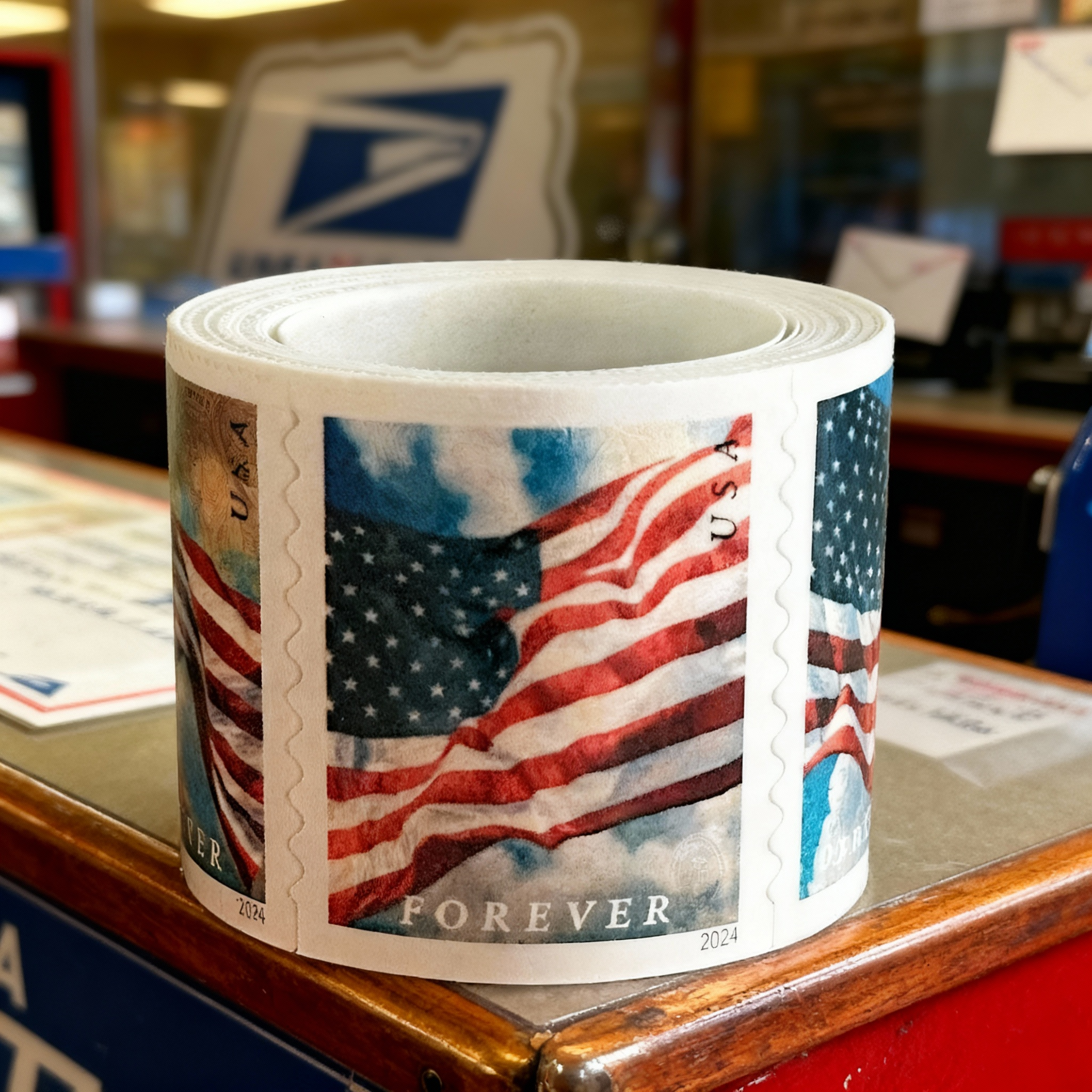 2024 US Flags Booklets / Rolls Forever First Class Postage Stamps